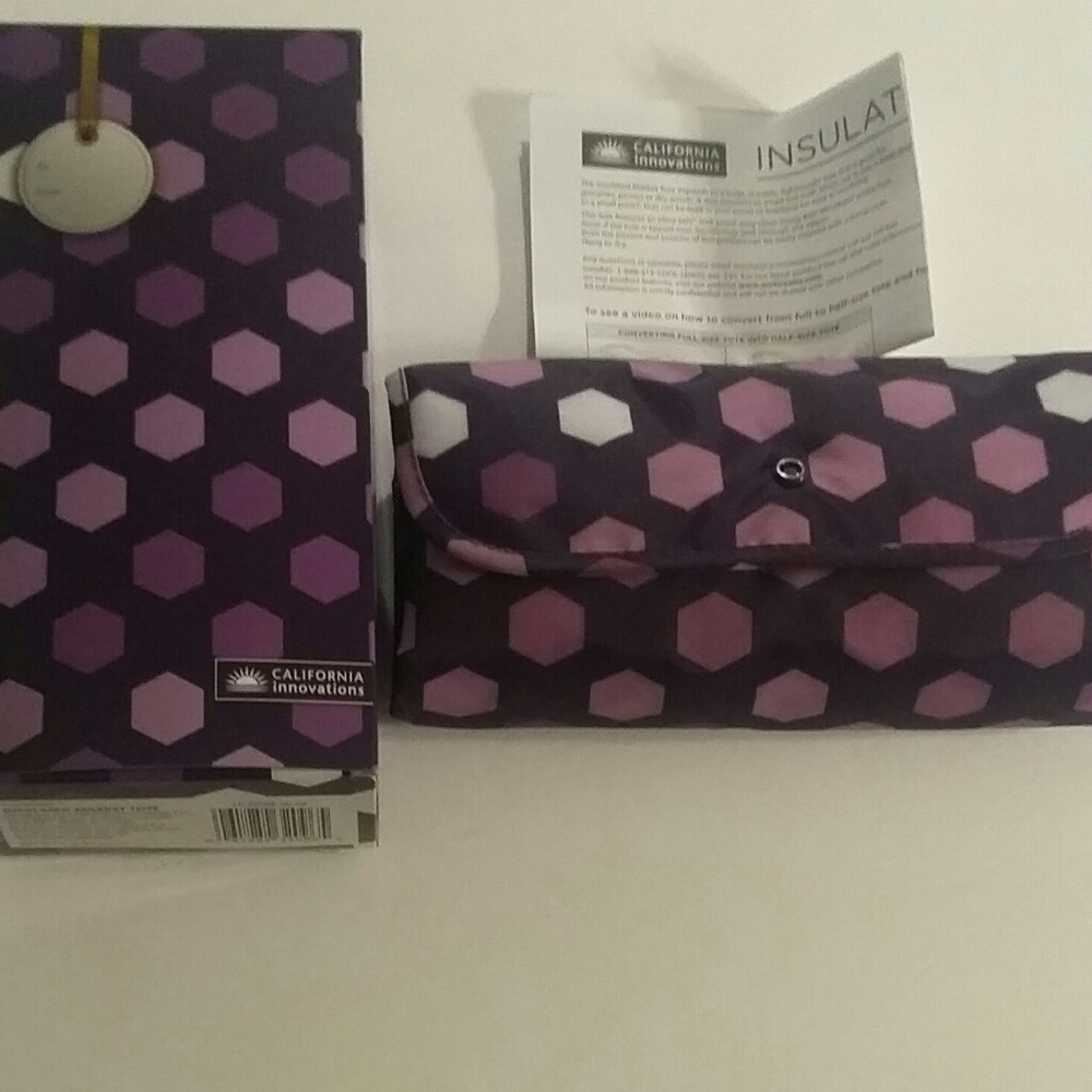 CA Innovations Purple Print Large Insulated Bag